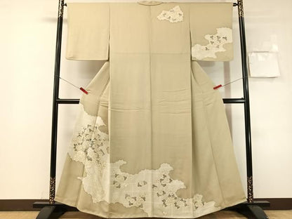 平和屋着物●訪問着　雲取り花車文　金彩　正絹　逸品　CABN6160vp