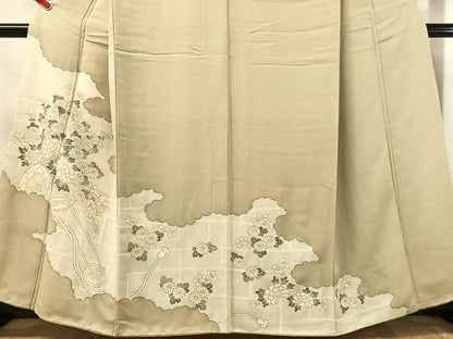 平和屋着物●訪問着　雲取り花車文　金彩　正絹　逸品　CABN6160vp