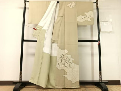 平和屋着物●訪問着　雲取り花車文　金彩　正絹　逸品　CABN6160vp