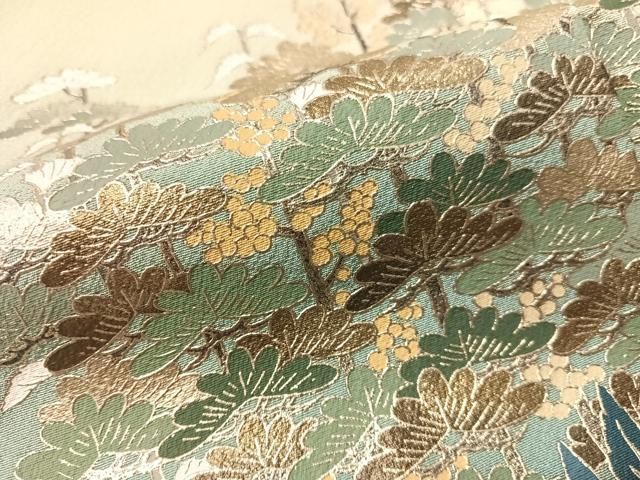 平和屋着物●訪問着　風景文　暈し染め　金彩　正絹　逸品　CABN6161vp