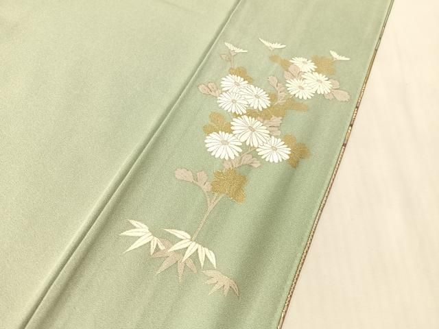 平和屋着物●豪華色留袖　渡り橋飛鶴花文　金彩　正絹　逸品　CABN6164vp