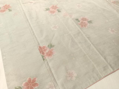 平和屋着物●本場大島紬　白大島　総絣　舞花文　正絹　逸品　未使用　CABN6170vp