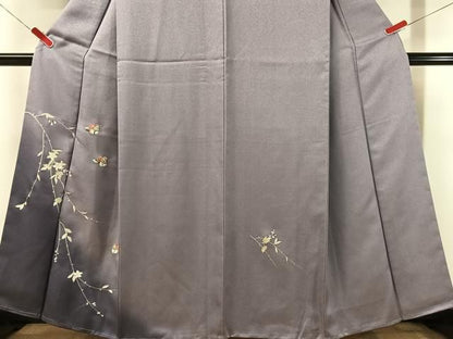 平和屋着物●訪問着　刺繍　鴛鴦枝垂れ花文　暈し染め　金彩　正絹　逸品　未使用　CABN6174vp