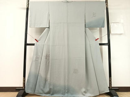 平和屋着物●訪問着　中国三大刺繍　スワトウ刺繍　総刺繍　貝桶花文　暈し染め　正絹　逸品　未使用　CABN6176vp
