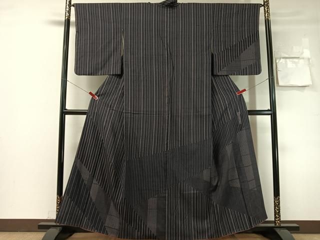 平和屋着物●中西進　訪問着　紬地　切嵌文様　正絹　逸品　CABN6183vp