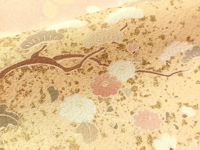 平和屋着物●訪問着　色紙花文　金彩　ロング丈　正絹　逸品　CABN6191vp