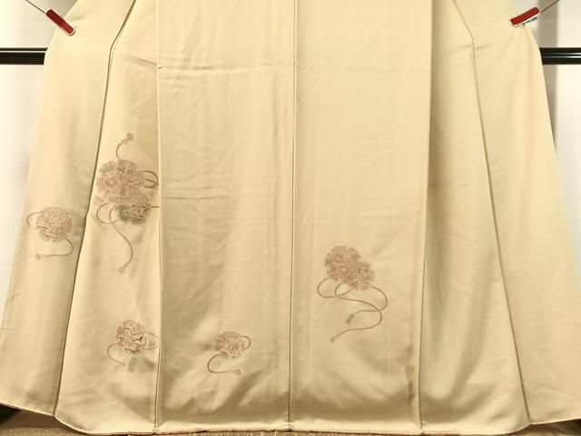 平和屋着物●訪問着　中国三大刺繍　スワトウ相良刺繍　総刺繍　鏡裏花文　金彩　正絹　逸品　CABN6195vp