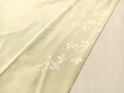 平和屋着物●訪問着　刺繍　地紙花文　暈し染め　金銀彩　正絹　逸品　CABN6197vp