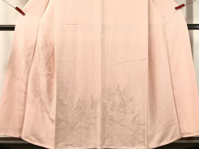 平和屋着物●無地絵羽訪問着　中国三大刺繍　スワトウ刺繍　総刺繍　樹林文　虹色　正絹　逸品　CABN6199vp