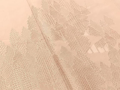 平和屋着物●無地絵羽訪問着　中国三大刺繍　スワトウ刺繍　総刺繍　樹林文　虹色　正絹　逸品　CABN6199vp