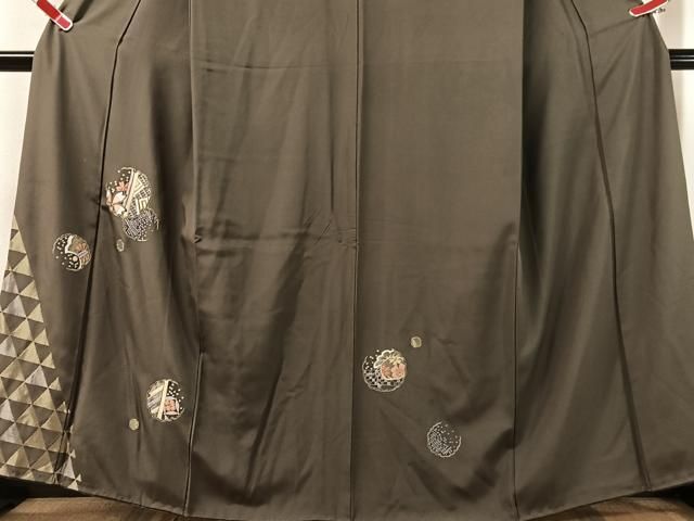 平和屋着物●訪問着　総刺繍　雪輪花文　金銀糸　正絹　逸品　CABN6200vp