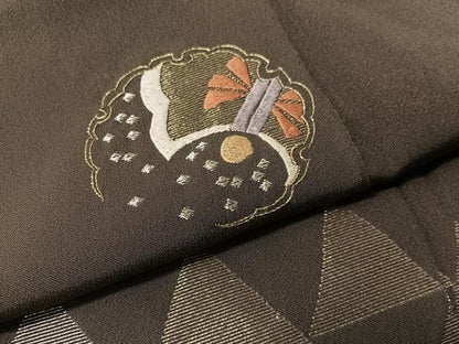 平和屋着物●訪問着　総刺繍　雪輪花文　金銀糸　正絹　逸品　CABN6200vp