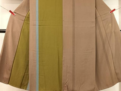 平和屋着物●世界的人形師　辻村寿三郎　ジュサブロー　男性　訪問着　間道　正絹　逸品　CABN6212vp