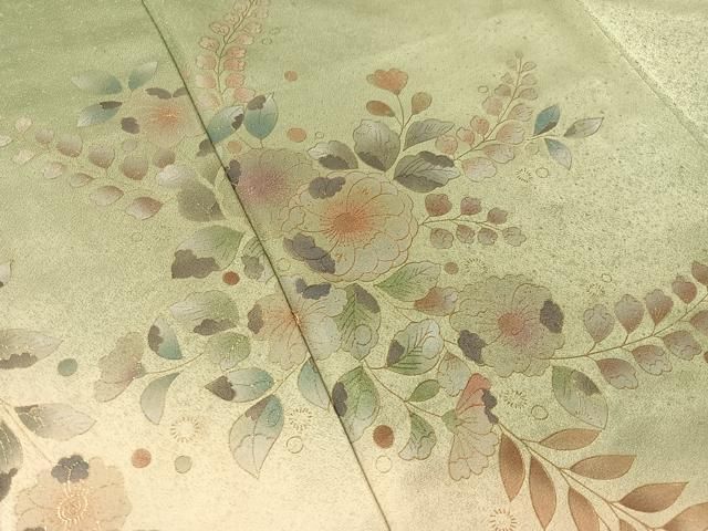 平和屋着物●訪問着　辻が花　暈し染め　金彩　正絹　逸品　CABN6214vp