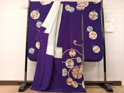 平和屋着物●豪華振袖・長襦袢セット　作家物　鈴　金彩　鬼しぼ縮緬　正絹　逸品　CABN6216vp