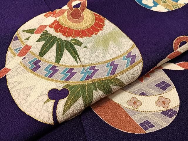 平和屋着物●豪華振袖・長襦袢セット　作家物　鈴　金彩　鬼しぼ縮緬　正絹　逸品　CABN6216vp