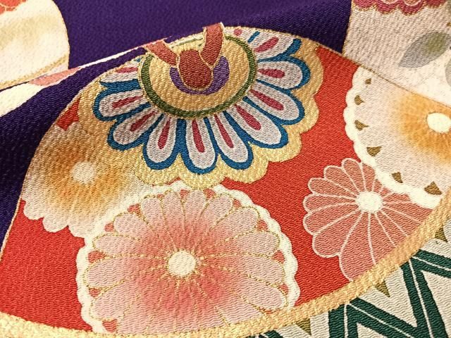 平和屋着物●豪華振袖・長襦袢セット　作家物　鈴　金彩　鬼しぼ縮緬　正絹　逸品　CABN6216vp