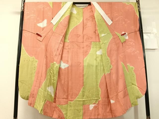 平和屋着物●豪華振袖・長襦袢セット　作家物　鈴　金彩　鬼しぼ縮緬　正絹　逸品　CABN6216vp