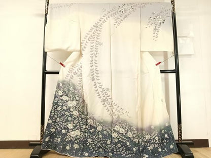 平和屋着物●訪問着　作家物　辻が花　絞り　暈し染め　仮絵羽　正絹　逸品　未使用　CABN6217vp