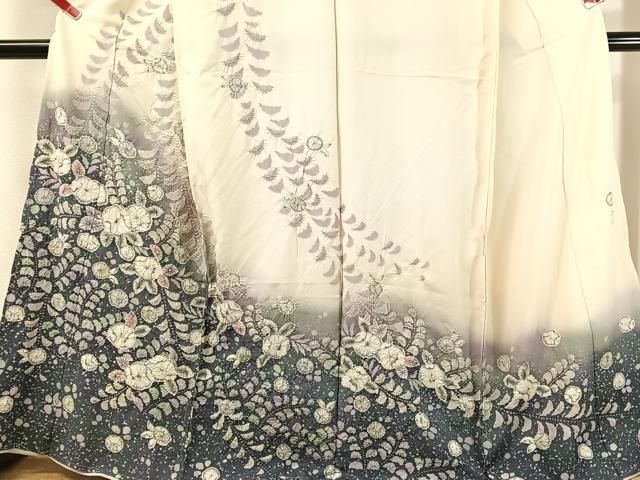 平和屋着物●訪問着　作家物　辻が花　絞り　暈し染め　仮絵羽　正絹　逸品　未使用　CABN6217vp