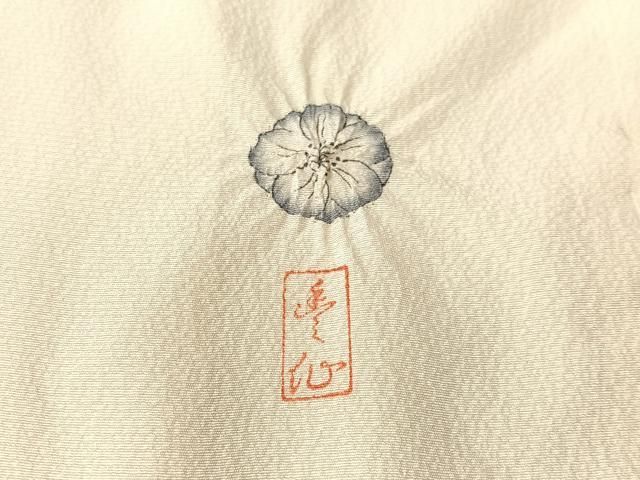 平和屋着物●訪問着　作家物　辻が花　絞り　暈し染め　仮絵羽　正絹　逸品　未使用　CABN6217vp
