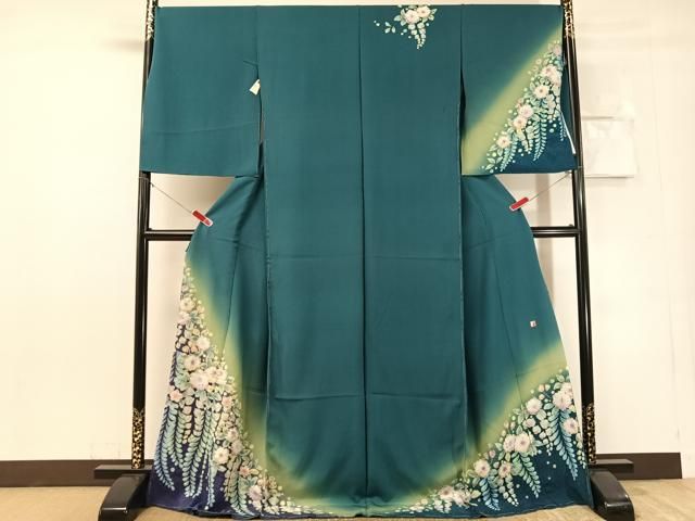 平和屋着物●訪問着　作家物　辻が花　絞り　暈し染め　仮絵羽　正絹　逸品　未使用　CABN6219vp