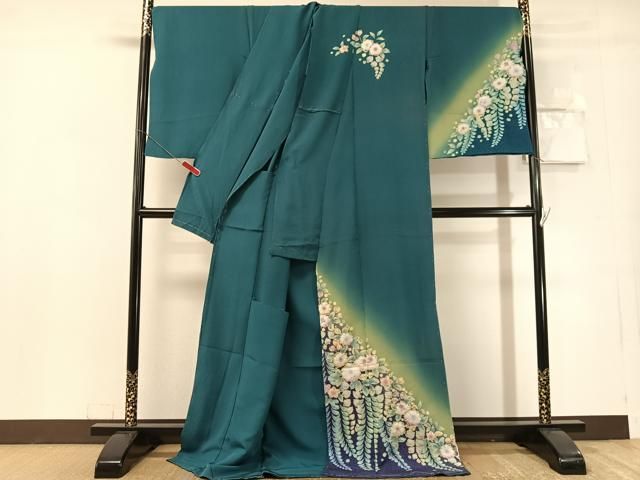 平和屋着物●訪問着　作家物　辻が花　絞り　暈し染め　仮絵羽　正絹　逸品　未使用　CABN6219vp