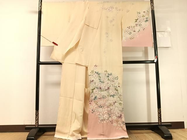 平和屋着物●訪問着　辻が花　絞り　暈し染め　仮絵羽　正絹　逸品　未使用　CABN6220vp