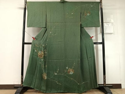 平和屋着物●訪問着　枝花丸文　金彩　正絹　逸品　CABN6223vp