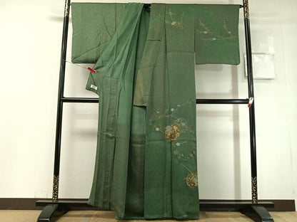平和屋着物●訪問着　枝花丸文　金彩　正絹　逸品　CABN6223vp