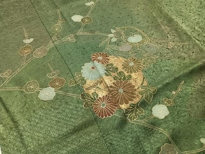 平和屋着物●訪問着　枝花丸文　金彩　正絹　逸品　CABN6223vp