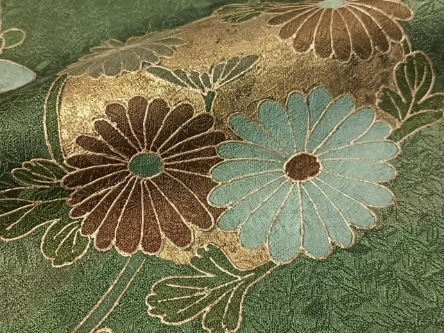 平和屋着物●訪問着　枝花丸文　金彩　正絹　逸品　CABN6223vp