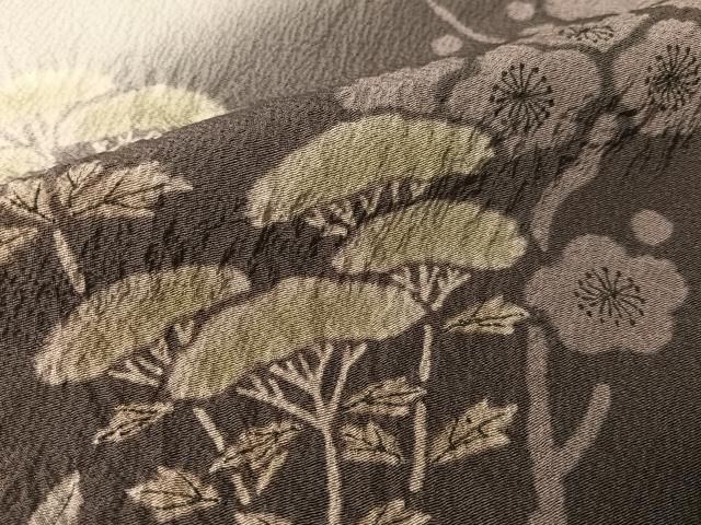 平和屋着物●訪問着　辻が花　絞り　草花文　暈し染め　金彩　正絹　逸品　CABN6226vp