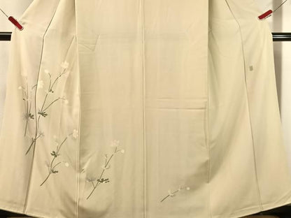 平和屋着物●本加賀友禅作家　沢飯芳雄　訪問着　草花文　正絹　逸品　CABN6265vp