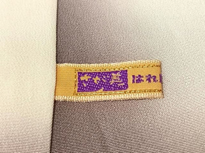 平和屋着物●本場縞大島紬　訪問着　総刺繍　花松文　さが美扱い　正絹　逸品　CABN6309vp