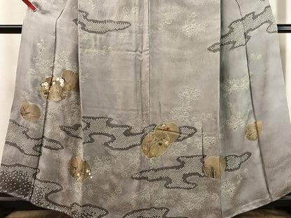 平和屋着物●訪問着　駒刺繍　絞り　万寿菊　金彩　正絹　逸品　CABN6325vp