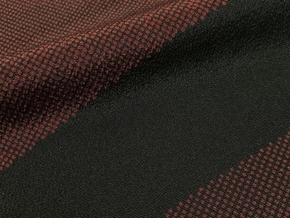 平和屋着物●上質な小紋　幾何学文　黒地　正絹　逸品　CABN6326vp