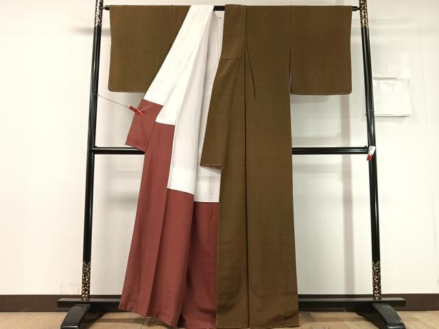 平和屋着物●重要無形文化財　人間国宝　中村勇二郎　江戸小紋　古代菊　正絹　逸品　未使用　CABN6333vp