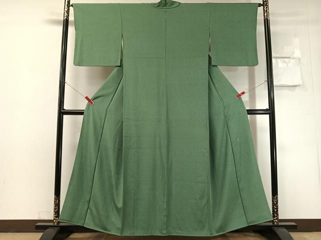 平和屋着物●重要無形文化財　人間国宝　中村勇二郎　江戸小紋　古代菊　正絹　逸品　CABN6335vp