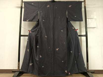 平和屋着物●上質な小紋　瓢箪花文　正絹　逸品　CABN6338vp