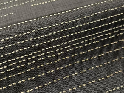 平和屋着物●本場縞大島紬　訪問着　総刺繍　刺し子　幾何学文様　正絹　逸品　未使用　CABN6339vp