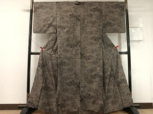 平和屋着物●本場大島紬　9マルキ　雲取り吉祥花文　正絹　逸品　CABN6344vp