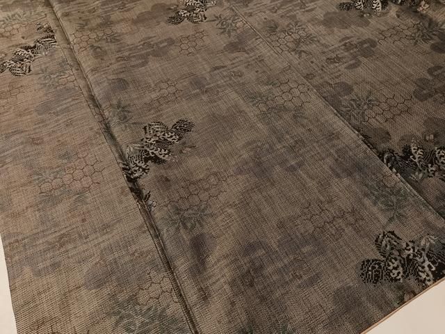 平和屋着物●本場大島紬　9マルキ　雲取り吉祥花文　正絹　逸品　CABN6344vp