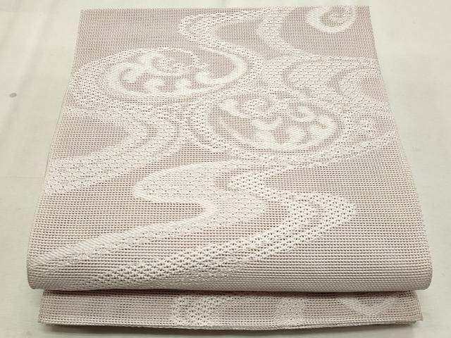 平和屋着物＊夏物　八寸名古屋帯　立波文　正絹　逸品　CABN6500fb