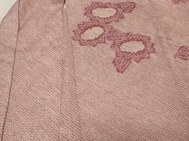 平和屋着物＃羽織　総絞り　草花文　正絹　逸品　未使用　CABN6931in