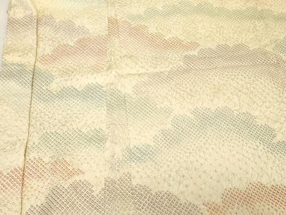 平和屋着物＃羽織　総絞り　雲取り文　正絹　逸品　CABN6936in