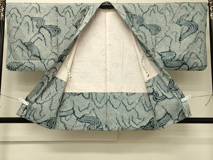 平和屋着物＃羽織　総絞り　流水風景文　正絹　逸品　CABN6937in