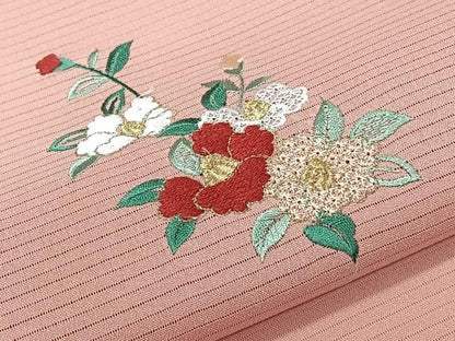 平和屋着物＊夏物　中国三大刺繍　スワトウ刺繍　総刺繍　訪問着　絽縮緬　絵巻草花文　金銀糸　洗える着物　未使用　CABN6973xi