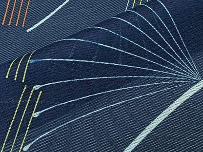 平和屋着物＊夏物　小紋　絽　抽象文様　洗える着物　未使用　CABN7007xi