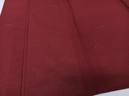 平和屋着物＊夏物　色無地　芝紋紗　蘇芳色　正絹　逸品　CABN7008xi